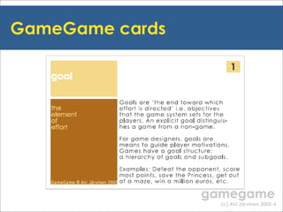 Gamegame workshop