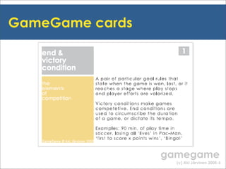 Gamegame workshop