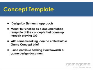 Gamegame workshop