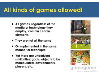 Gamegame workshop