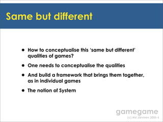 Gamegame workshop