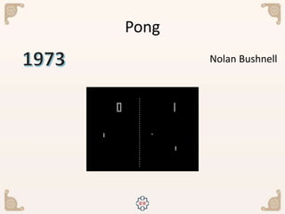 Pong
Nolan Bushnell
 