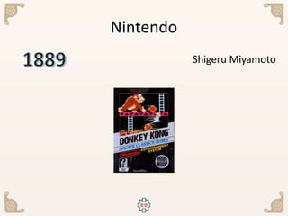 Nintendo
Shigeru Miyamoto
 