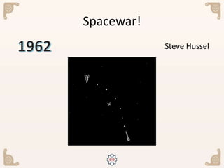Spacewar!
Steve Hussel
 