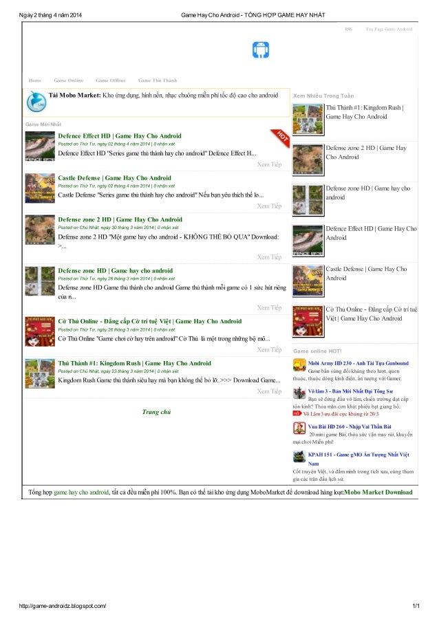 Game hay cho android tong hop game hay nhat
