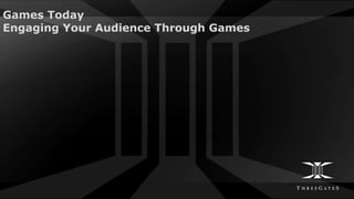 Games Today
Engaging Your Audience Through Games
 