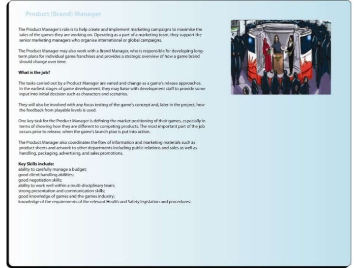 Game industry job roles presentation