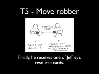 T5 - Move robber




Finally, he receives one of Jeffrey’s
           resource cards.
 