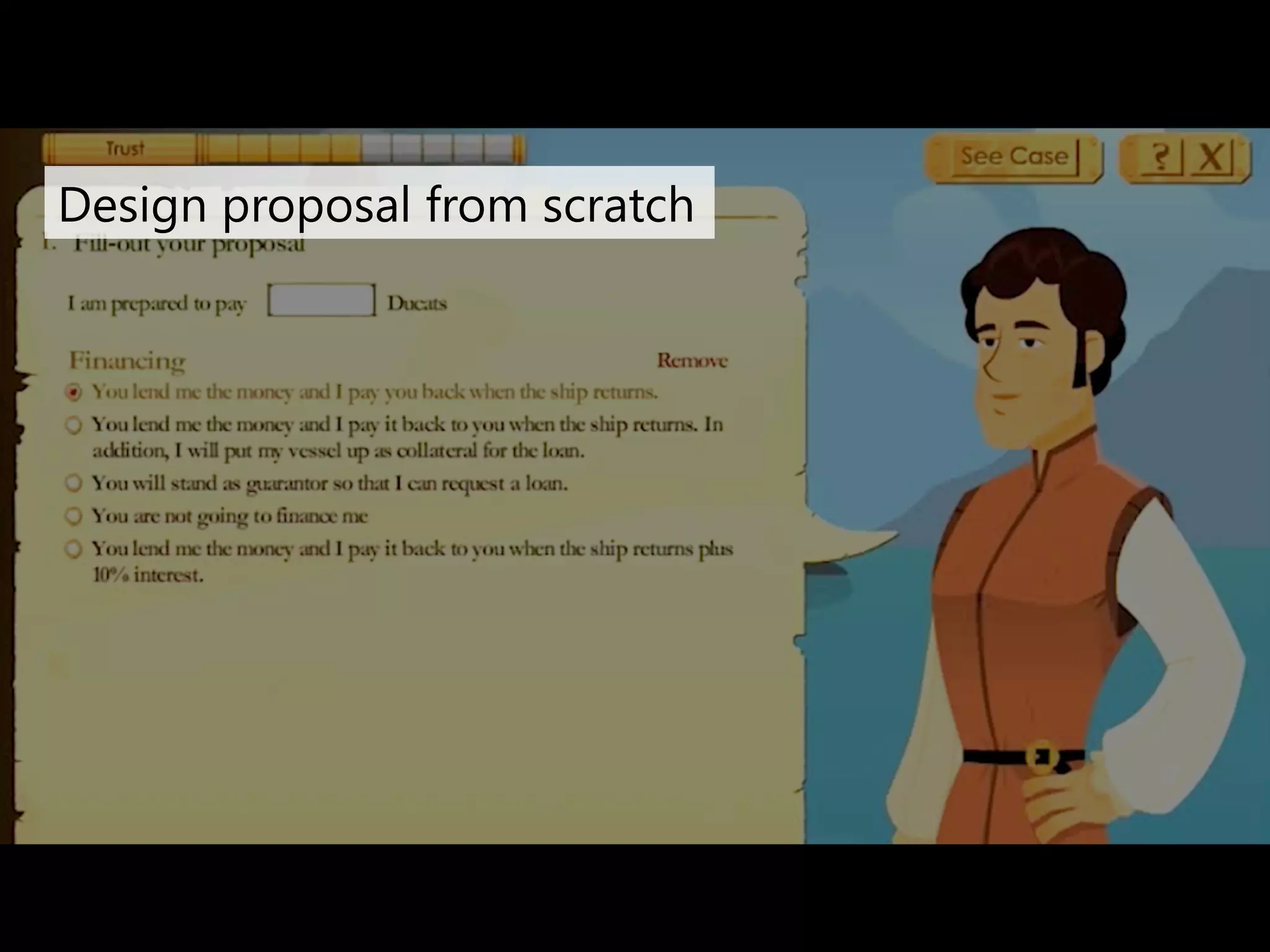 Design proposal from scratch 
 