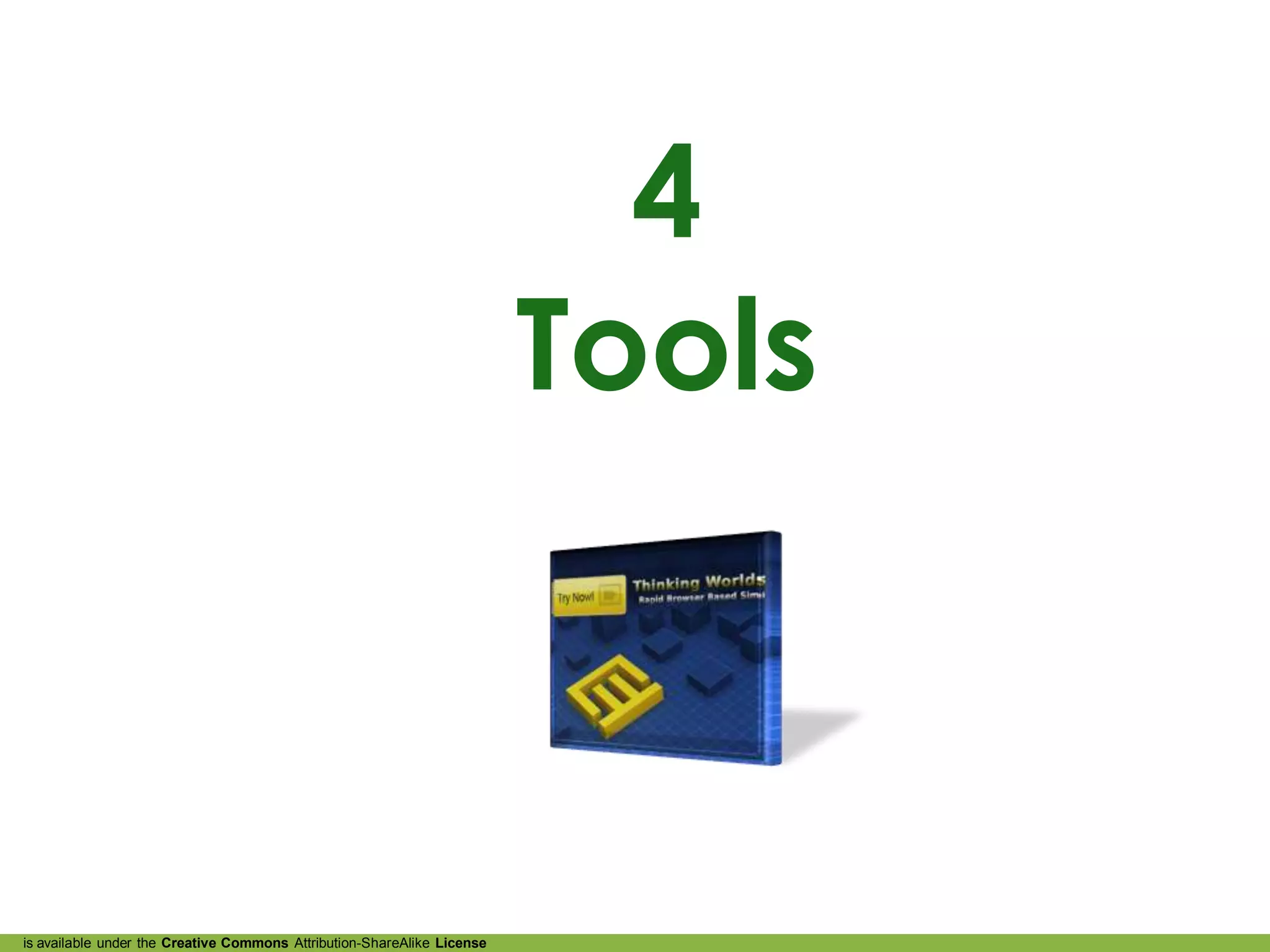 4
                                                                         Tools



is available under the Creative Commons Attribution-ShareAlike License
 