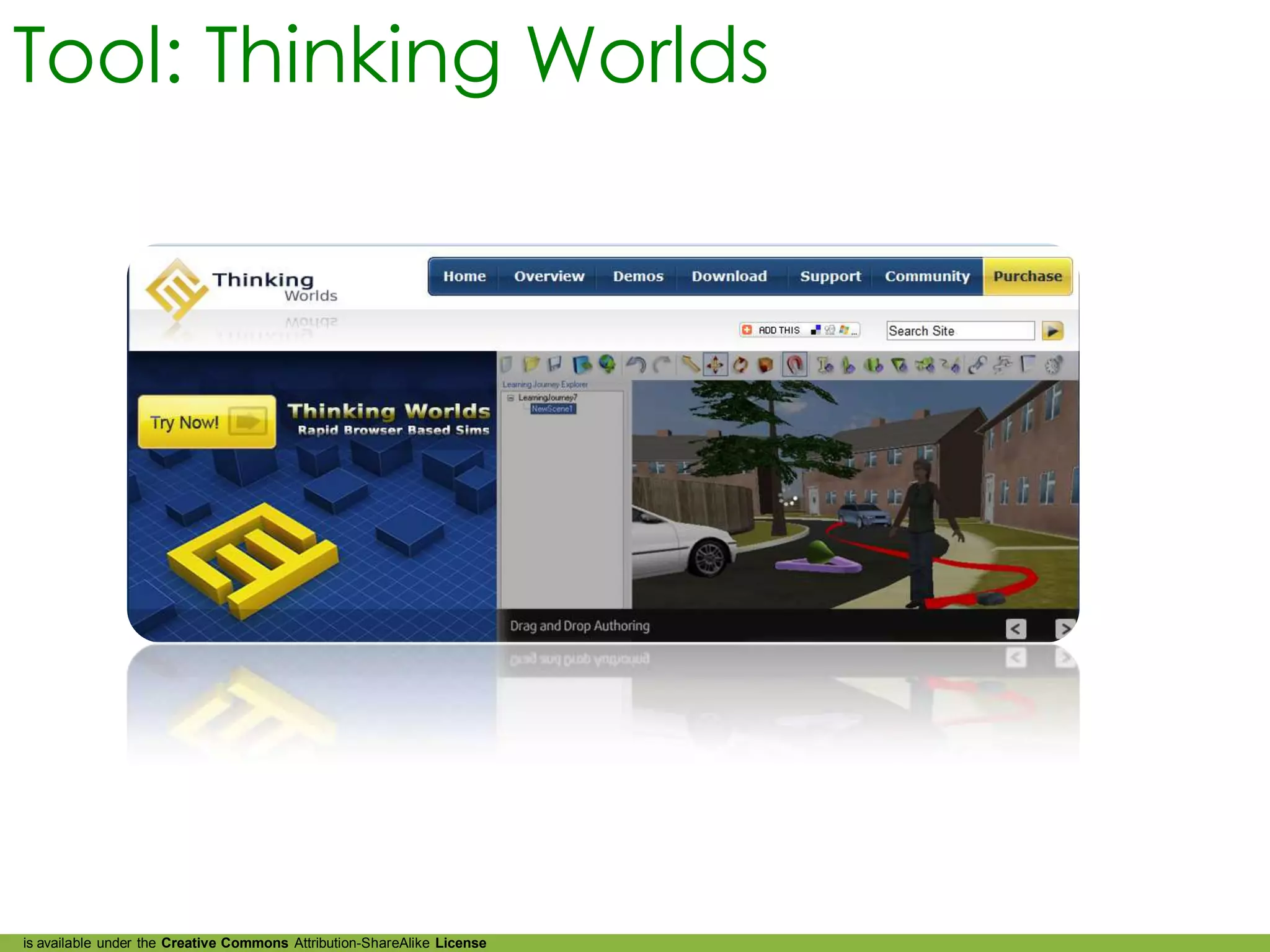 Tool: Thinking Worlds




is available under the Creative Commons Attribution-ShareAlike License
 