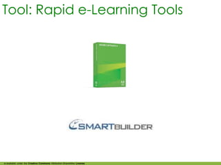 Tool: Rapid e-Learning Tools




is available under the Creative Commons Attribution-ShareAlike License
 