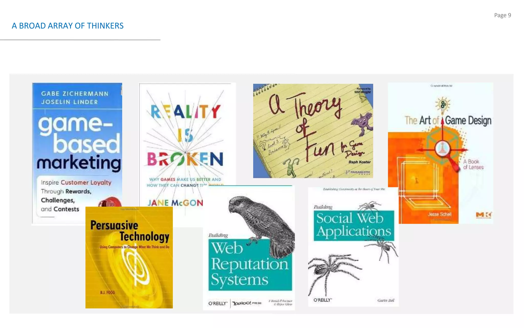 A BROAD ARRAY OF THINKERSSpending on Social Media Marketing and Gamification