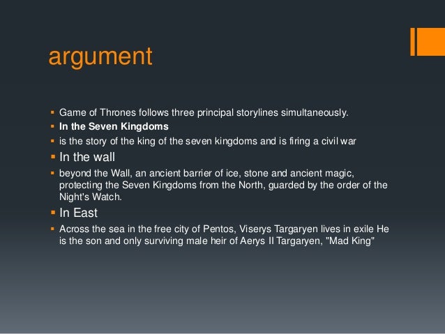 free of will argument of Game thrones presentation free of will argument of Game thrones presentation