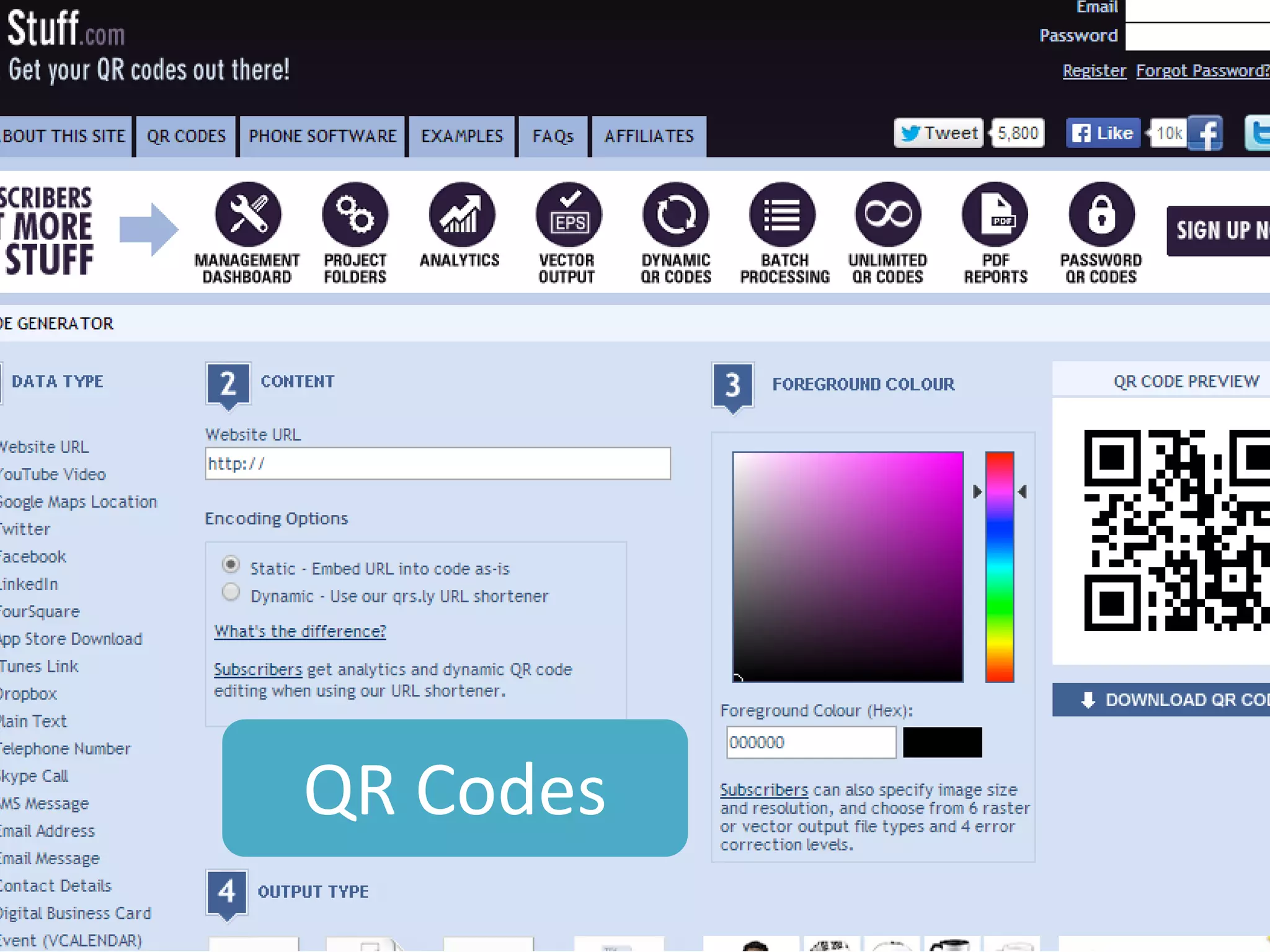 QR Codes
 