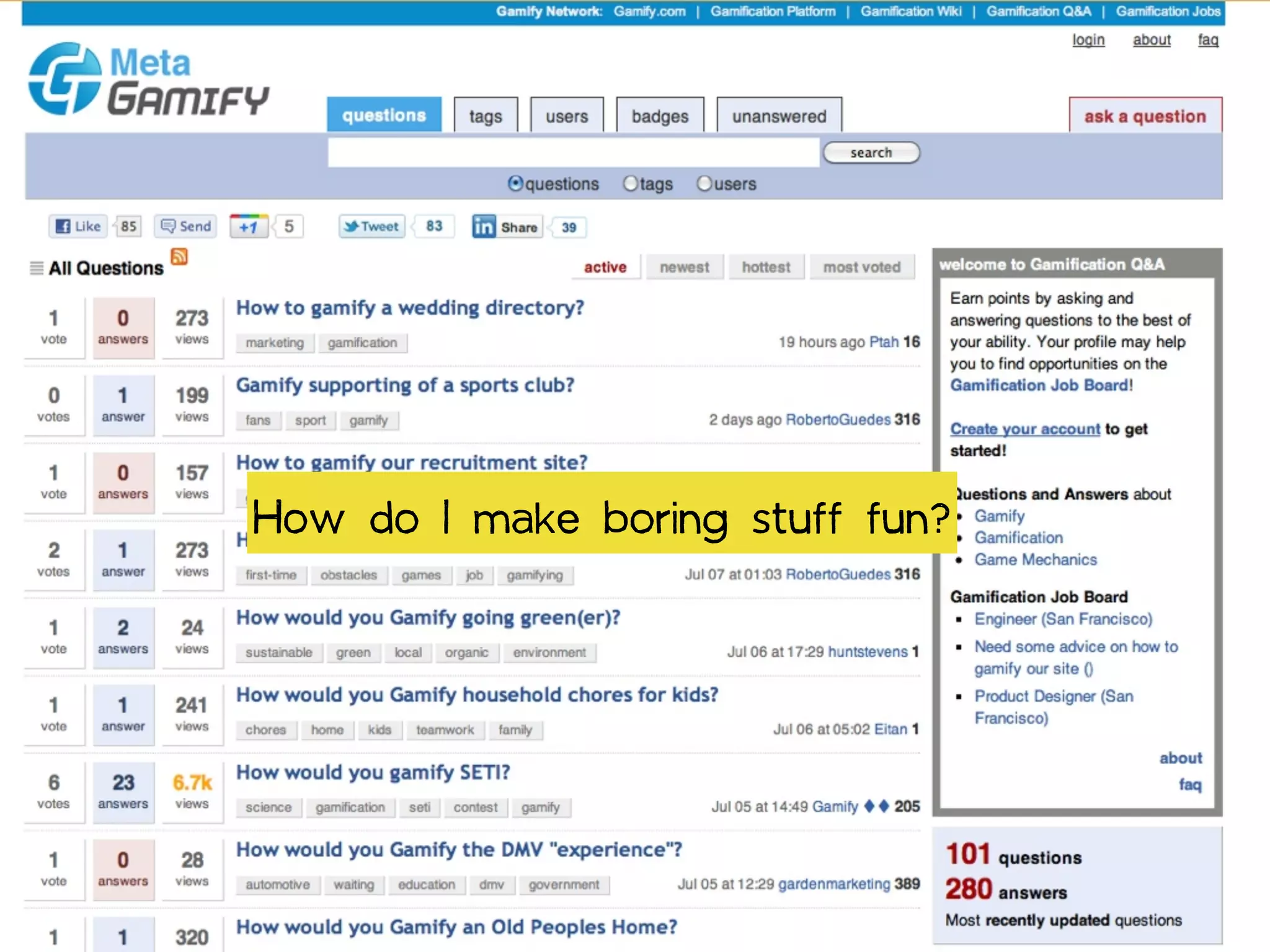 How do I make boring stuff fun?
 