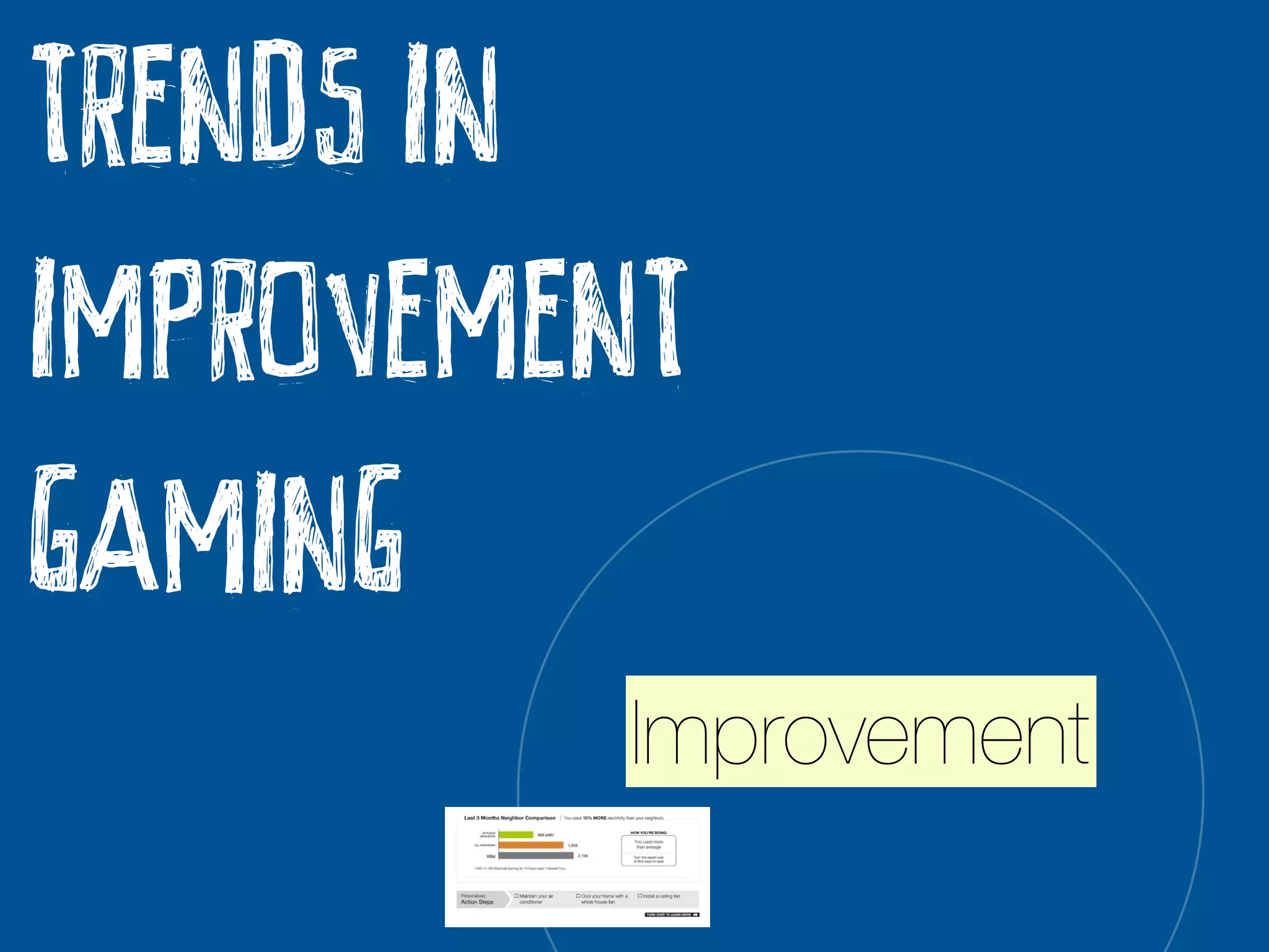TRENDS IN
IMPROVEMENT
GAMING
         Improvement
 