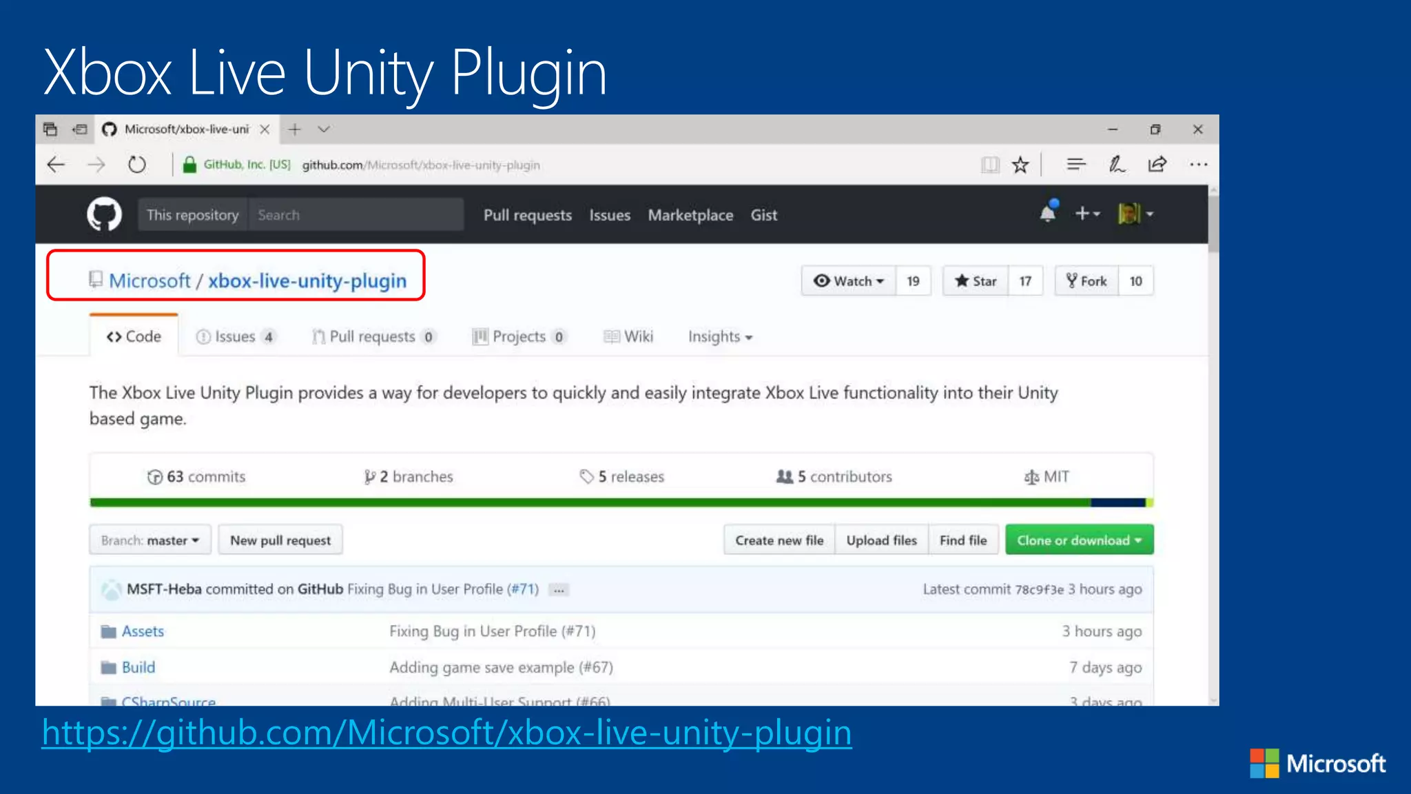 Xbox Live Unity Plugin
https://github.com/Microsoft/xbox-live-unity-plugin
 
