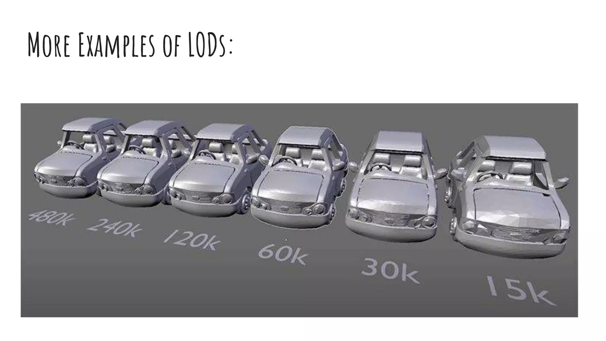 More Examples of LODs:
 
