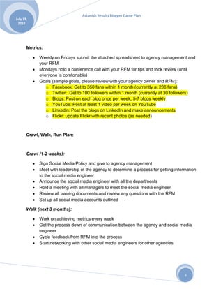 Write at least 5 blogs per week