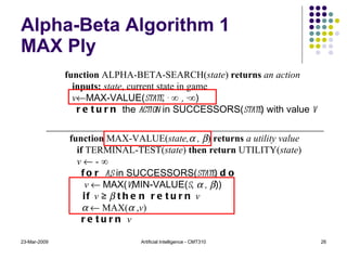 Project Beta Algorithm Gameplaying in artificial intelligence | PPT