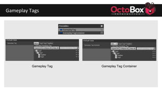 Gameplay Tags
Gameplay Tag Gameplay Tag Container
 