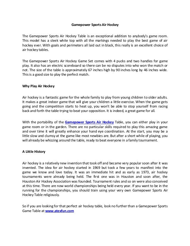 Gamepower Sports Air Hockey