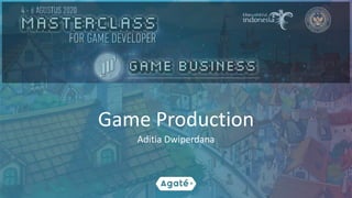 Game Production
Aditia Dwiperdana
 