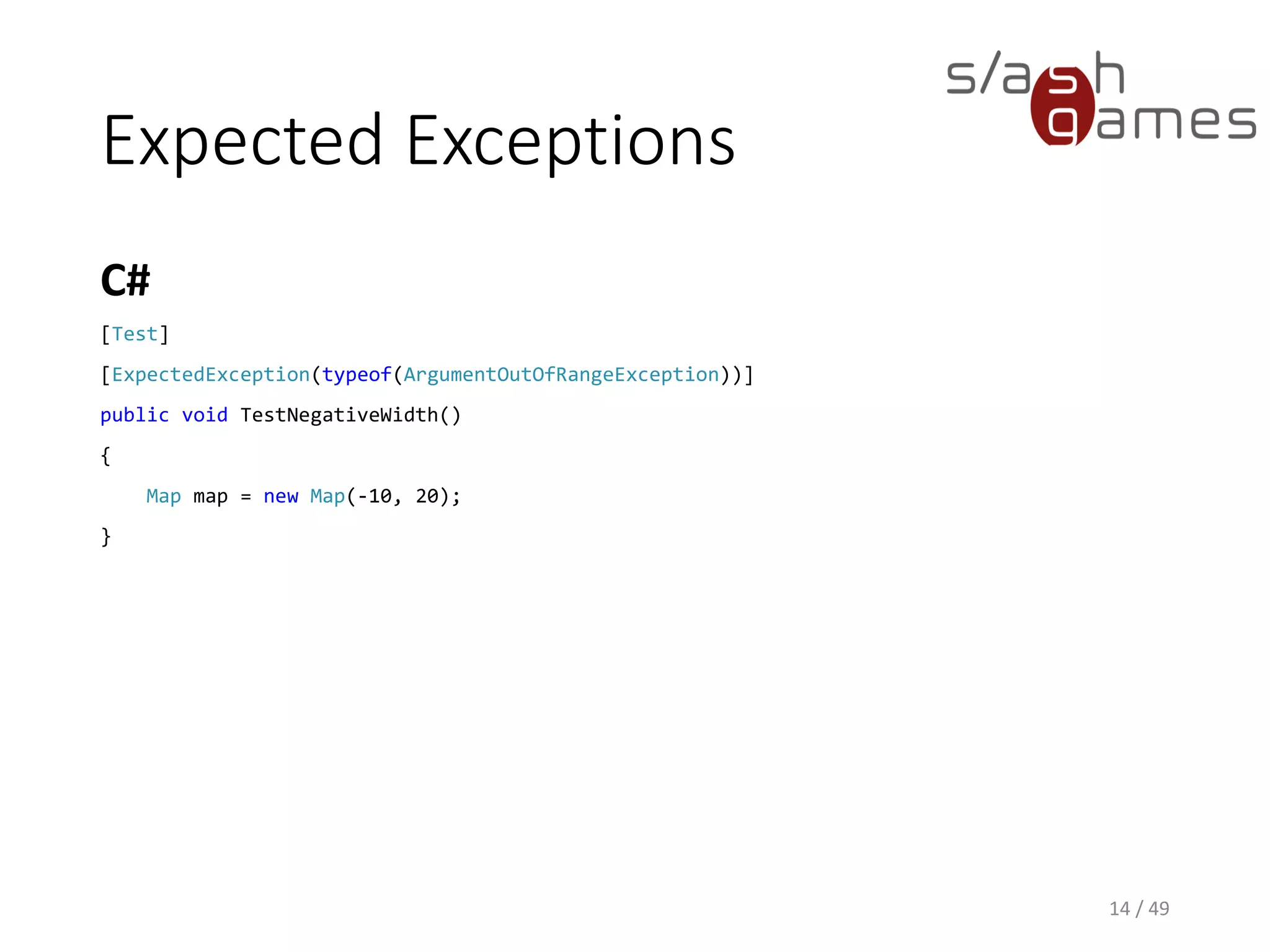 NUnit Test Tool
14 / 49
 