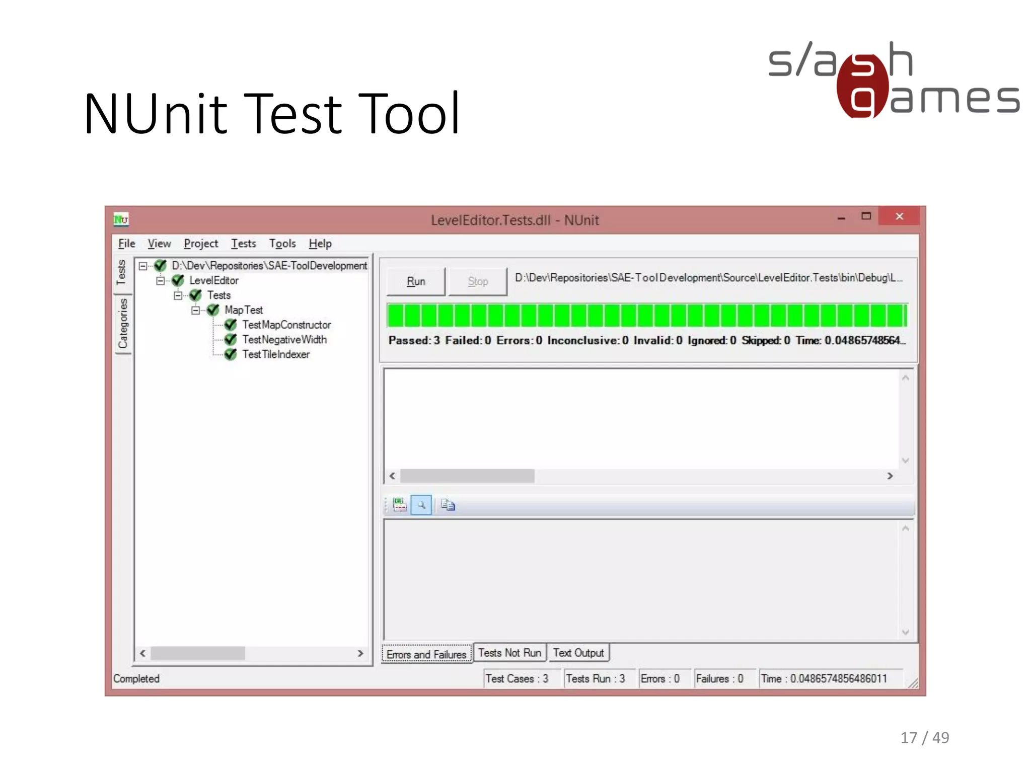 NUnit & Visual Studio
17 / 49
 