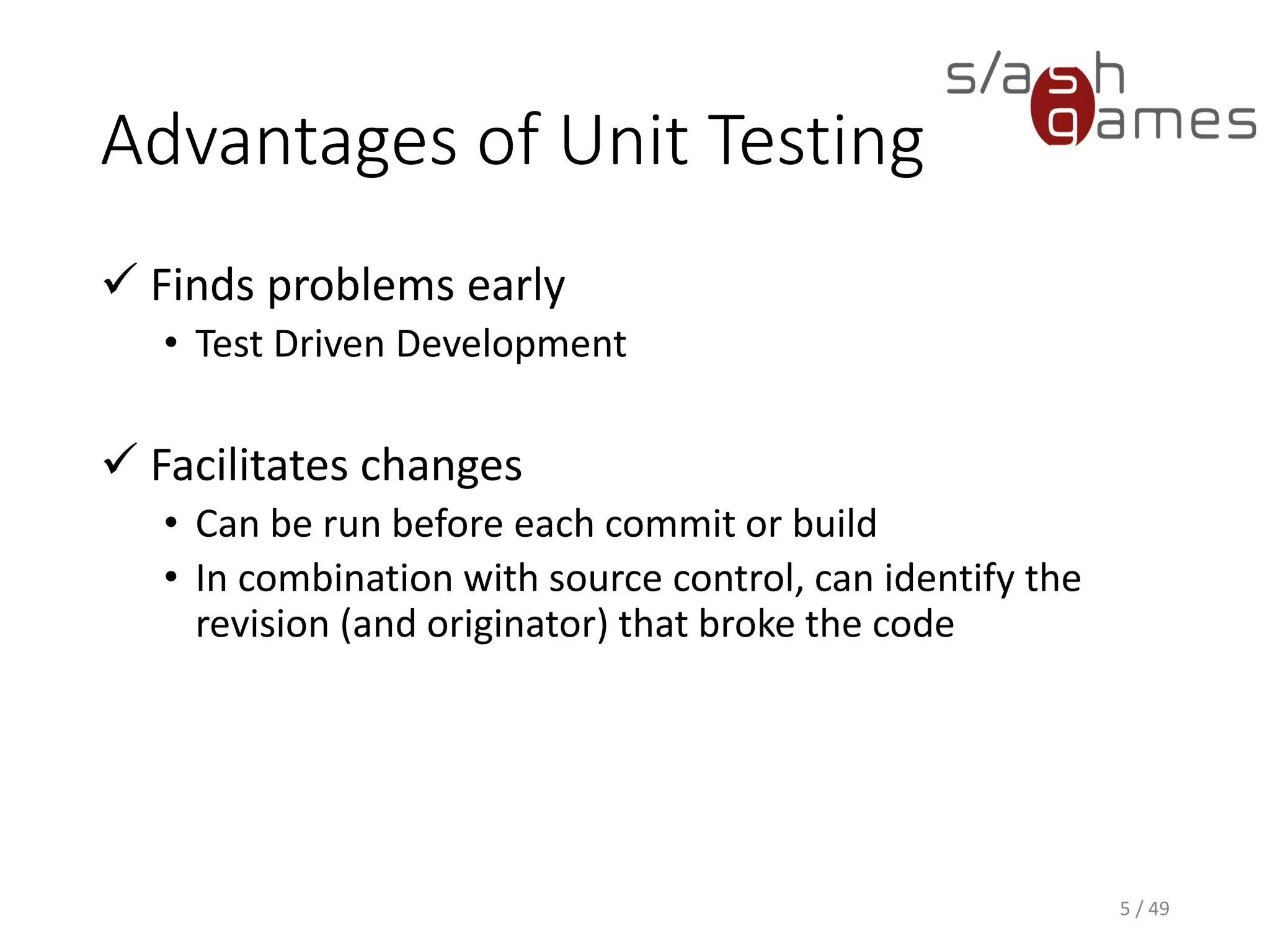 Unit Testing with NUnit
• Unit Testing framework for all .NET languages
• Initially ported from JUnit
• Written entirely in C#
• Stand-alone tools and R# integration
5 / 49
 