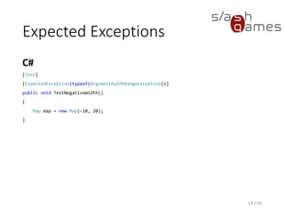 NUnit Test Tool
14 / 49
 