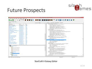 Future Prospects
51 / 57
StarCraft II Galaxy Editor
 