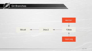 Git Branches
18 / 58
 