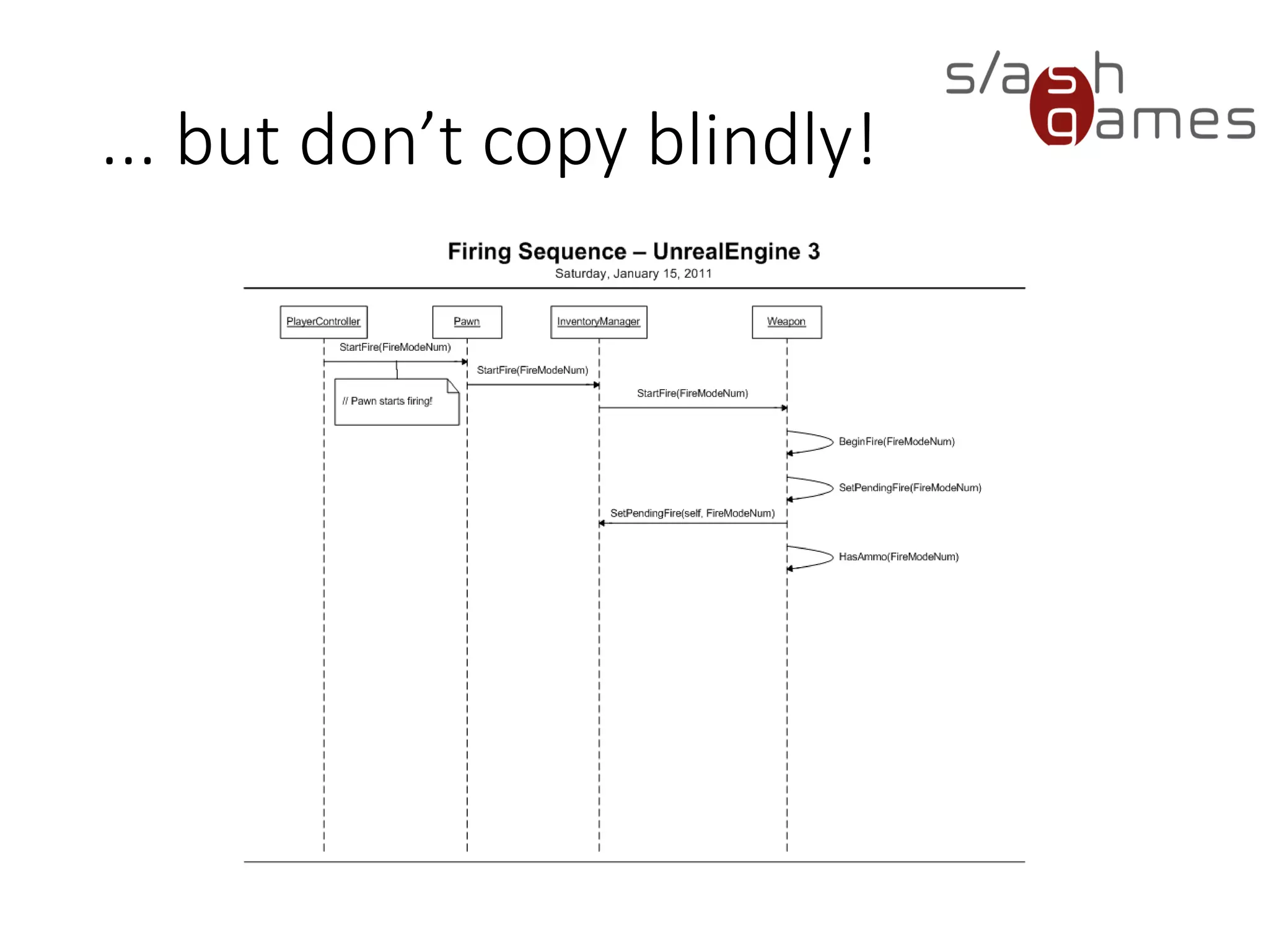 ... but don’t copy blindly!
 