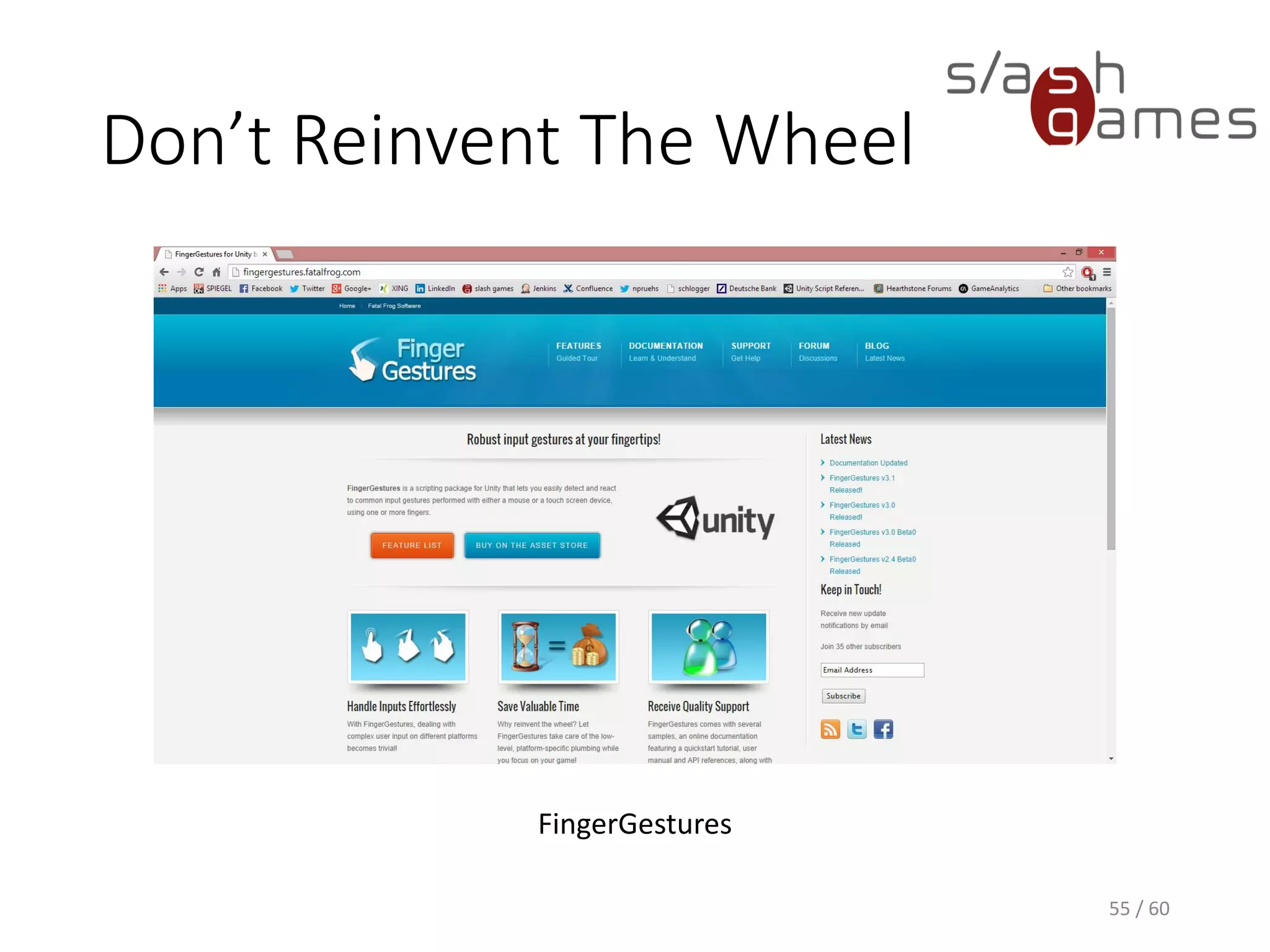 Don’t Reinvent The Wheel
55 / 60
UnityQuery
 