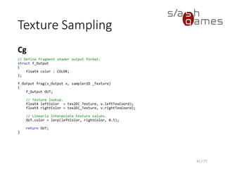 Texture Sampling
41 / 77
 