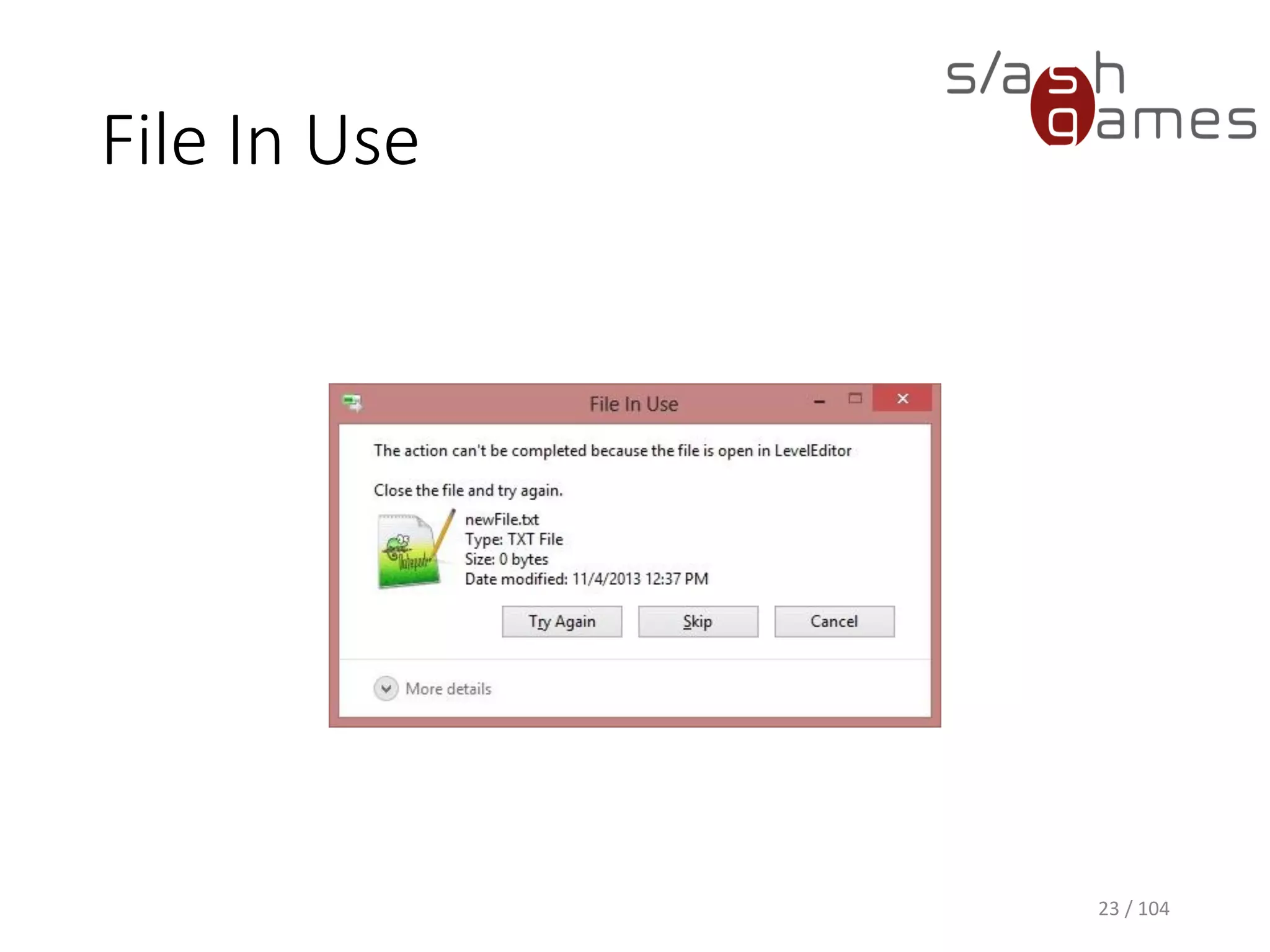 File In Use
23 / 104
 