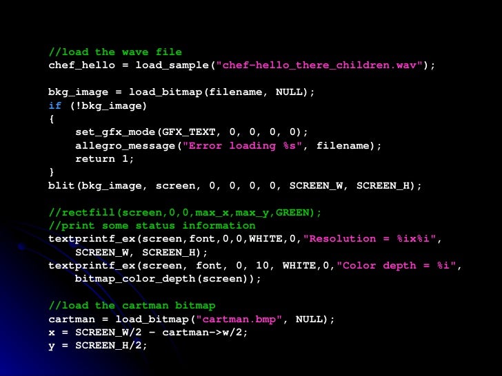 Game programming workshop