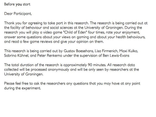 Research paper about video game