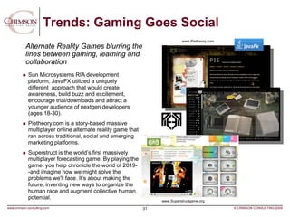 Trends: Gaming Goes Social
                                                                            www.Pietheory.com
 ...