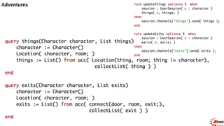 Reasoning with Graphs
House
Location("Office",
"House ")
Location("Kitchen",
"House")
Location("Desk",
"Office")
Location("Chair",
"Office")
Location("Computer",
"Desk")
Location("Draw",
"Desk")
Location("Knife",
"Kitchen")
Location("Cheese",
"Kitchen")
Location("Key",
"Draw")
 