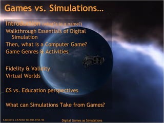 Digital Simulation Games
