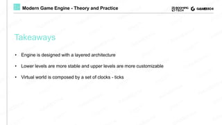 Lecture 02: Layered Architecture of Game Engine | GAMES104 - Modern ...