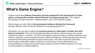 Lecture 01: Overview of Game Engine | GAMES104 - Modern Game Engine ...
