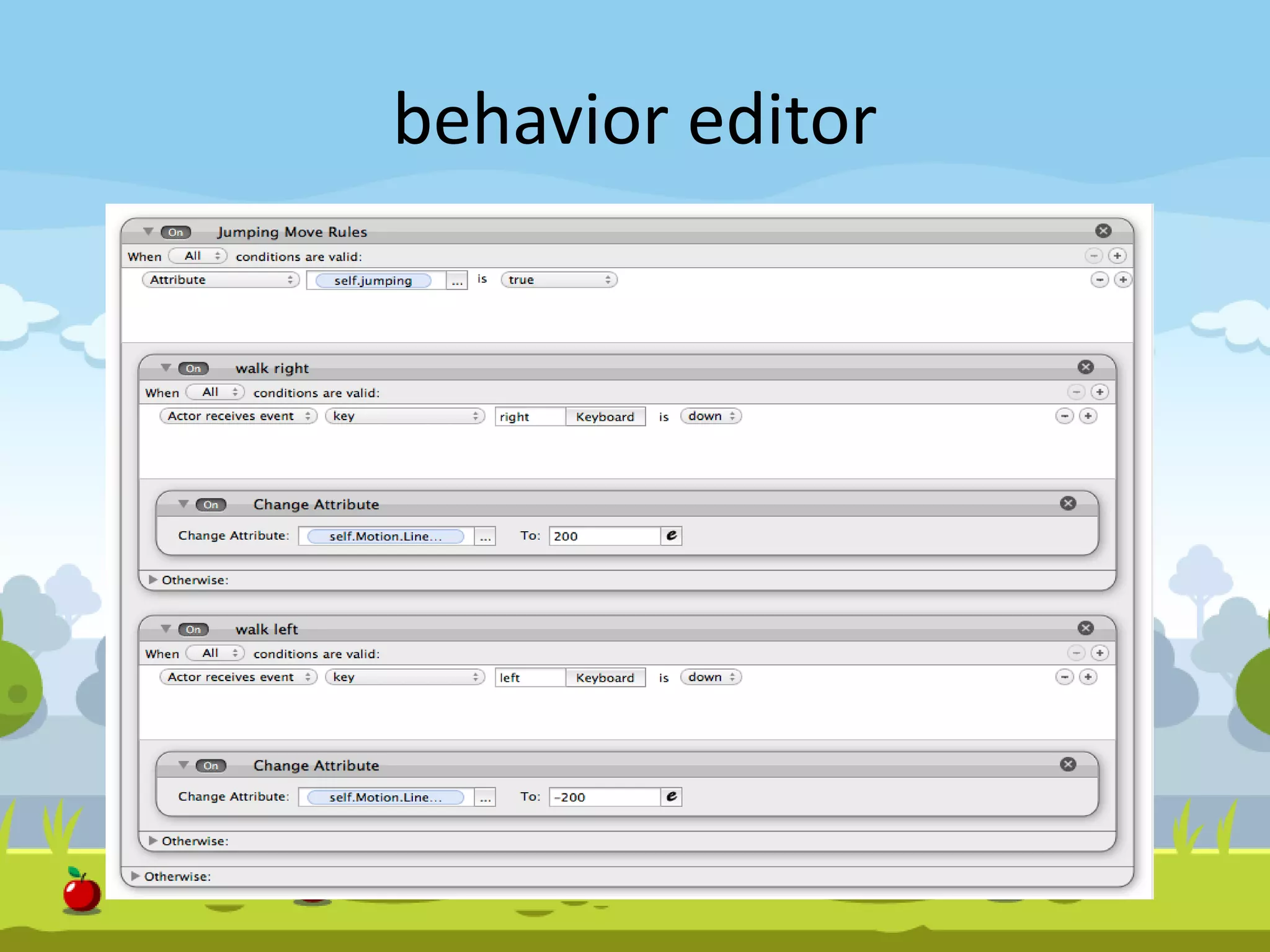 behavior editor
 