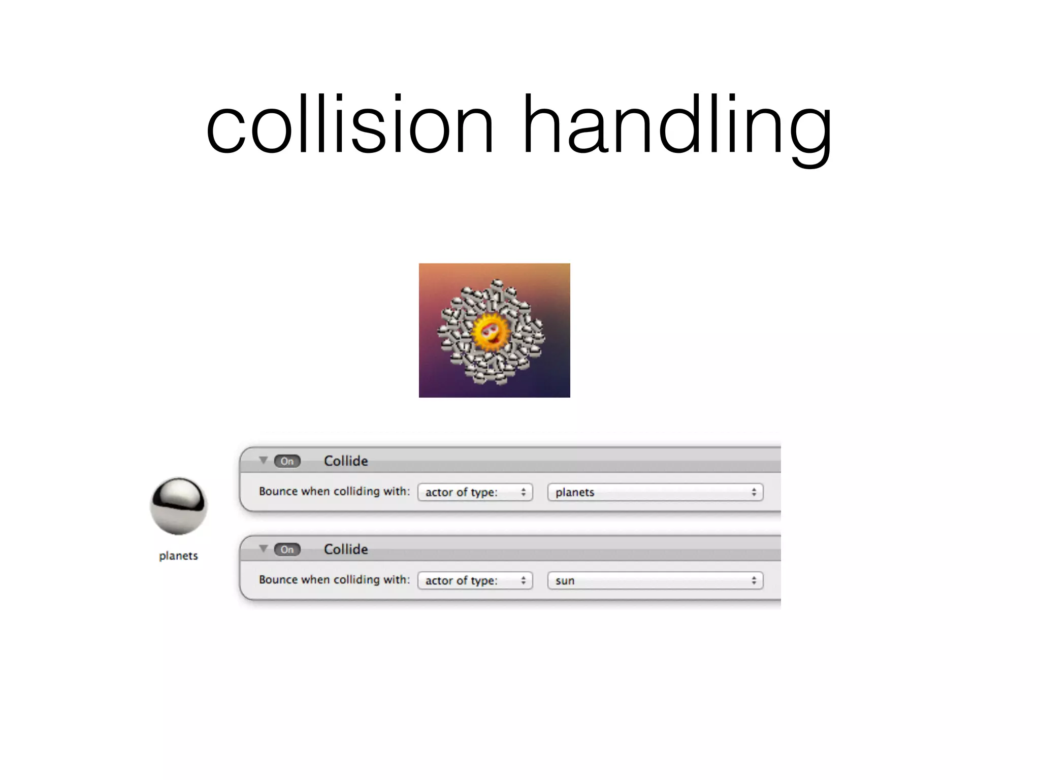 collision handling
 