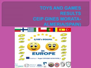 TOYS AND GAMES
RESULTS
CEIP GINES MORATA-
ALMERIA(SPAIN)
 