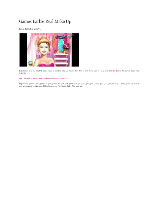barbie real makeover games