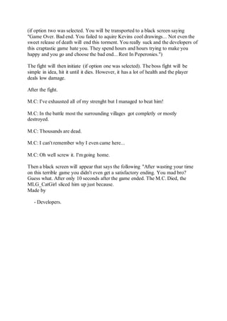 Game script/Character Script | DOCX